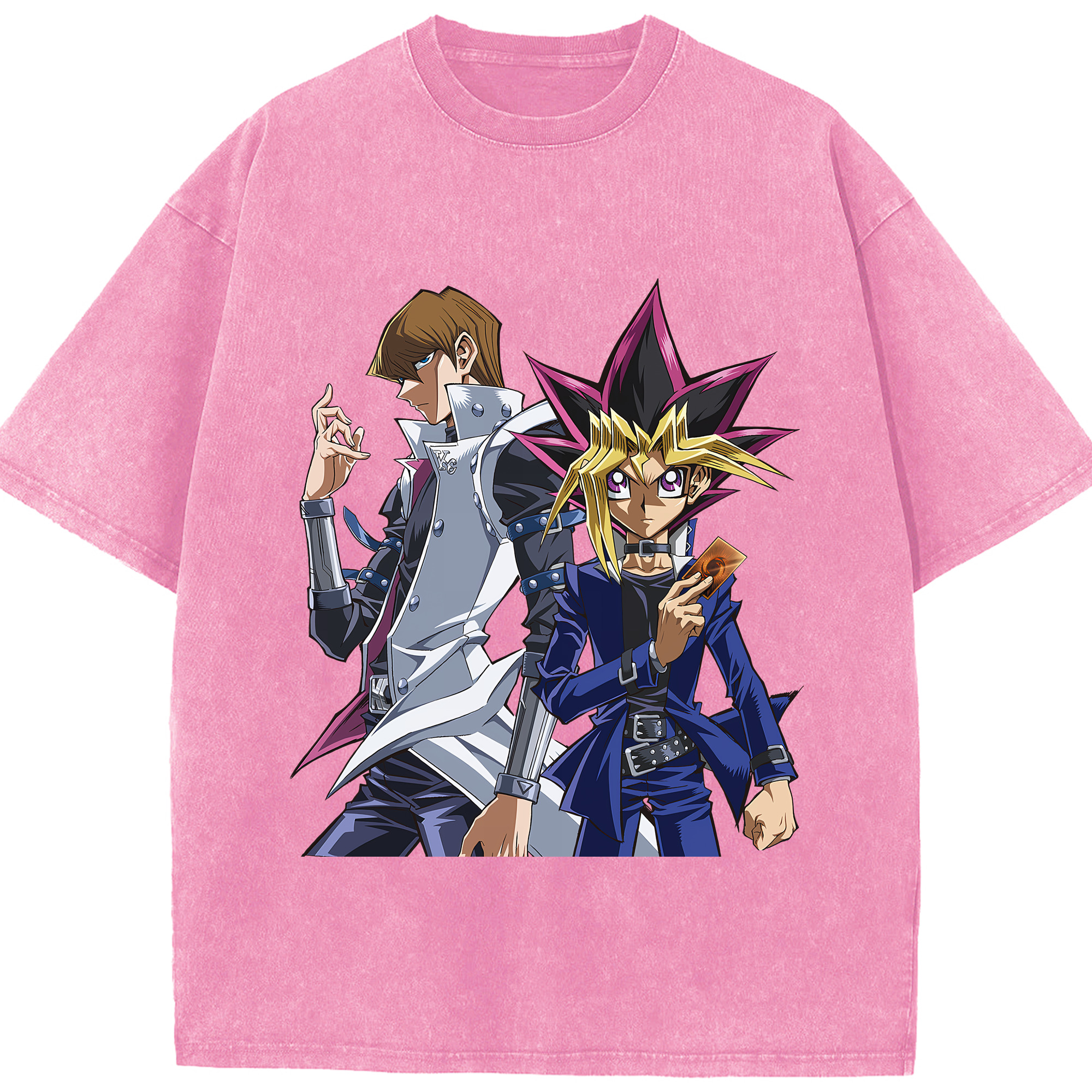 （画像用） 遊☆戯☆王 Yu-Gi-Oh! 綿100% ヴィンテージ風 半袖Tシャツ（フロントプリント）